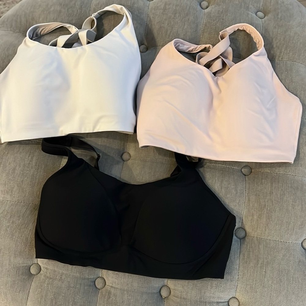 lululemon athletica Sports Bras in White, Pink, and Black